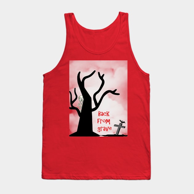 Halloween back from grave Tank Top by Bubble land